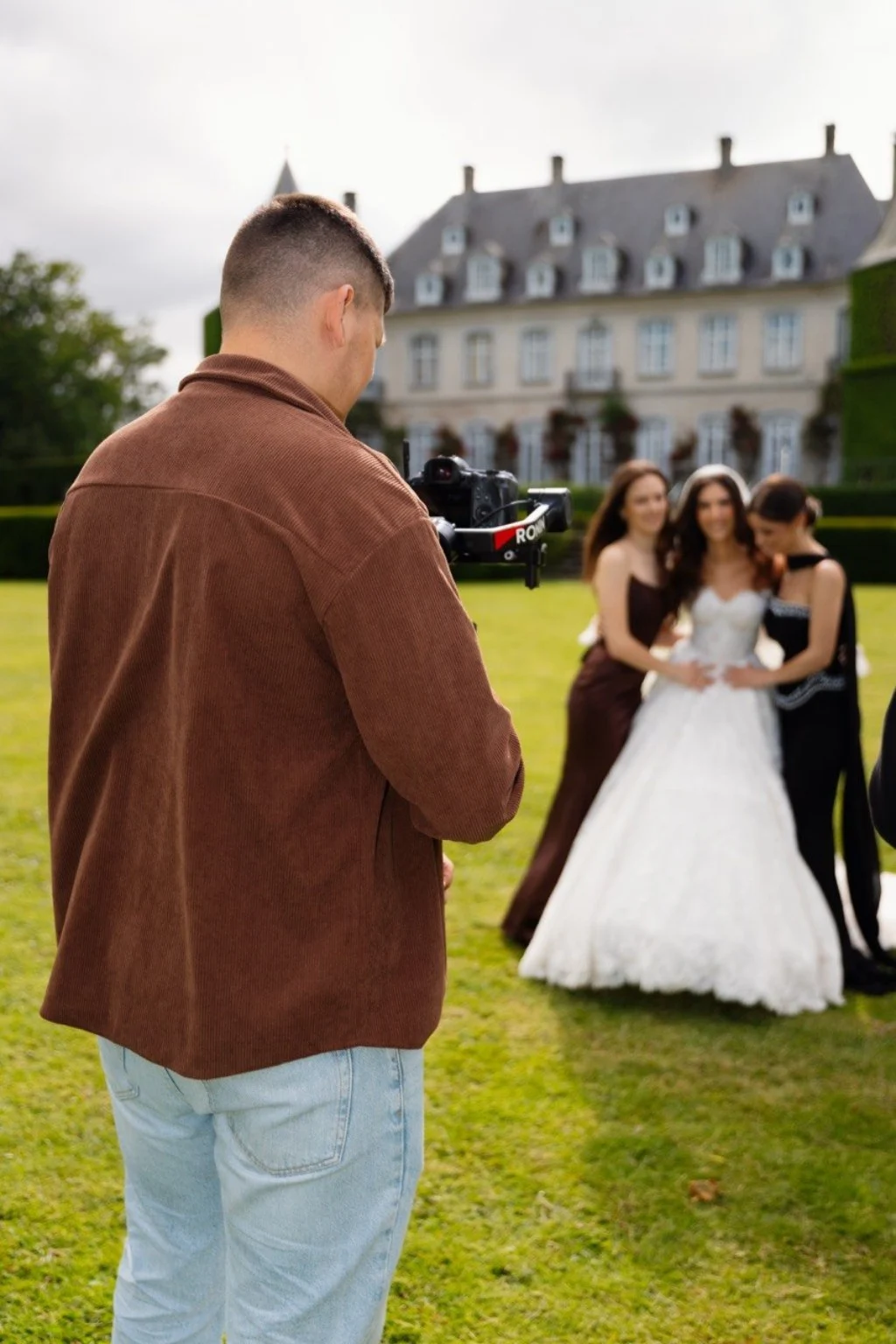 Filming a wedding on location
